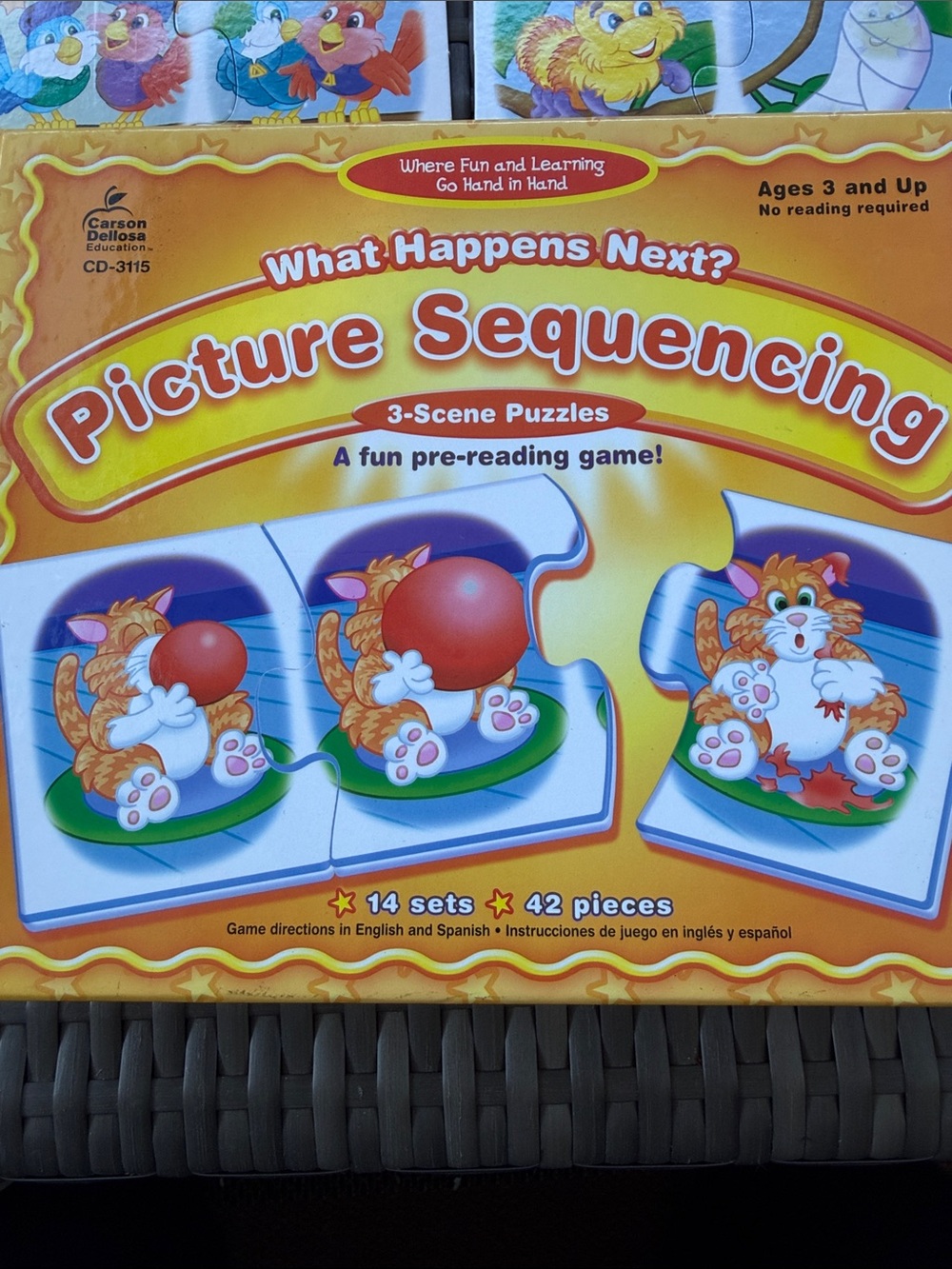 Carson Dellosa Picture Sequencing Kids Toy - Yellow